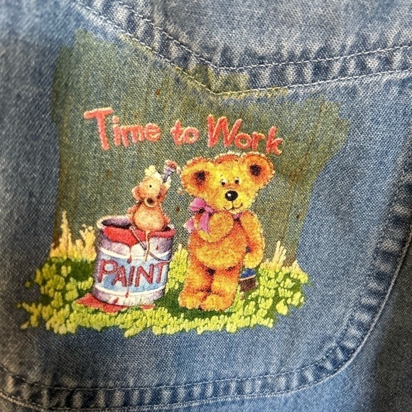 Vintage paper beard ladies chambray large button down 100% cotton - Picture 5 of 11